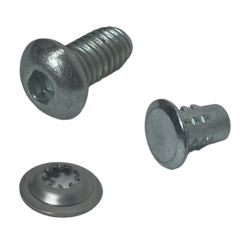 Socket screw toggle bolt M6 (50mm) + Toggle + Domed Washer - for tube slides