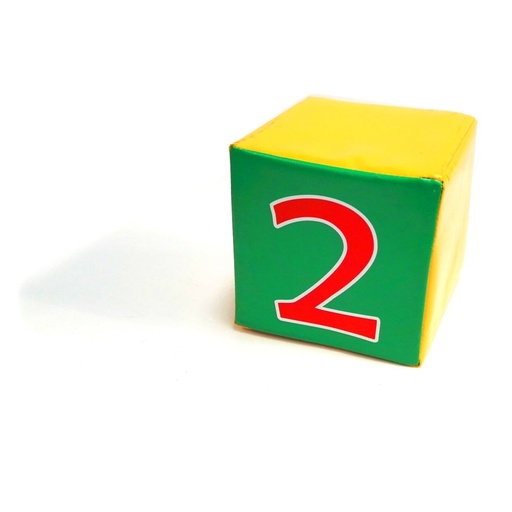 Foam cube with number