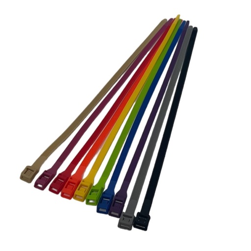 Cabletie in colour, 391x7-9 mm (in bags of 100 pieces)