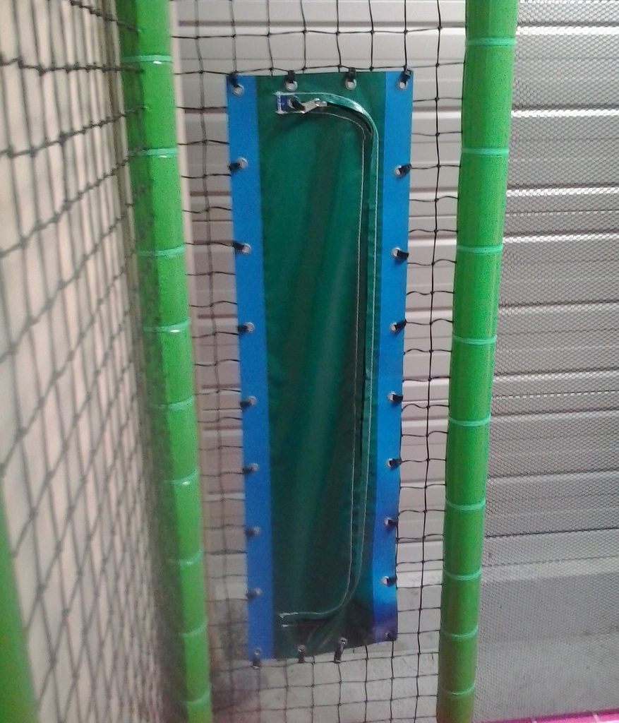 Ritsdoek met ringen rondom (125x30cm)