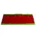Ritsdoek met ringen rondom (125x30cm)