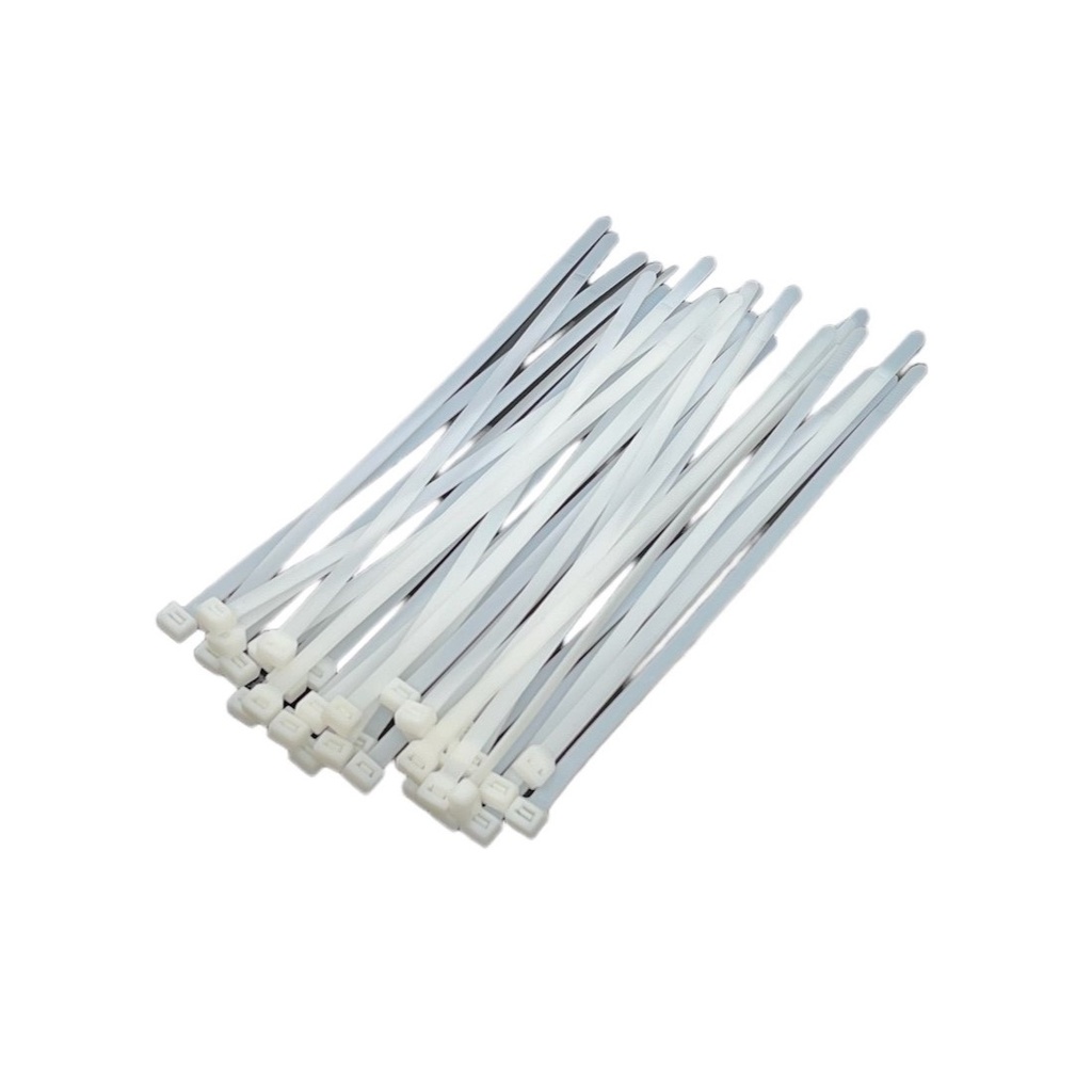 Cableties, white (per bag of 100 pieces)