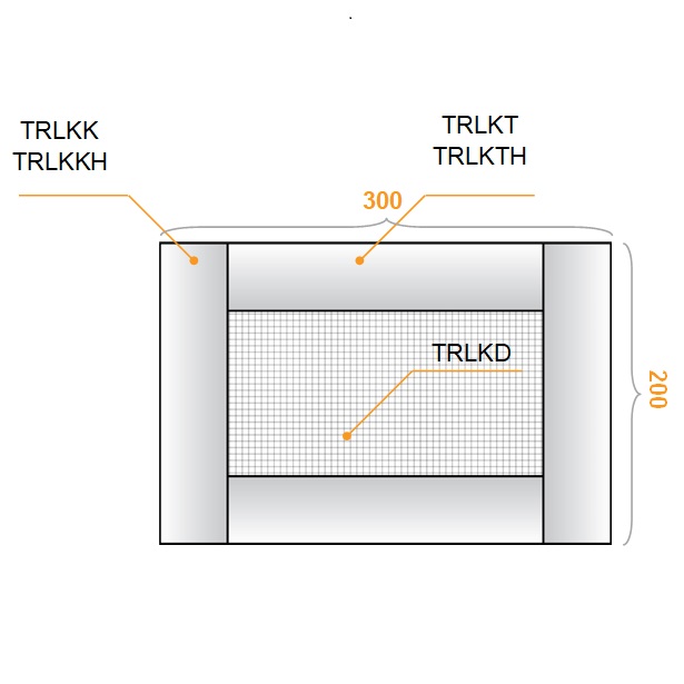 Complete middle cushion - small trampoline (192x45cm)