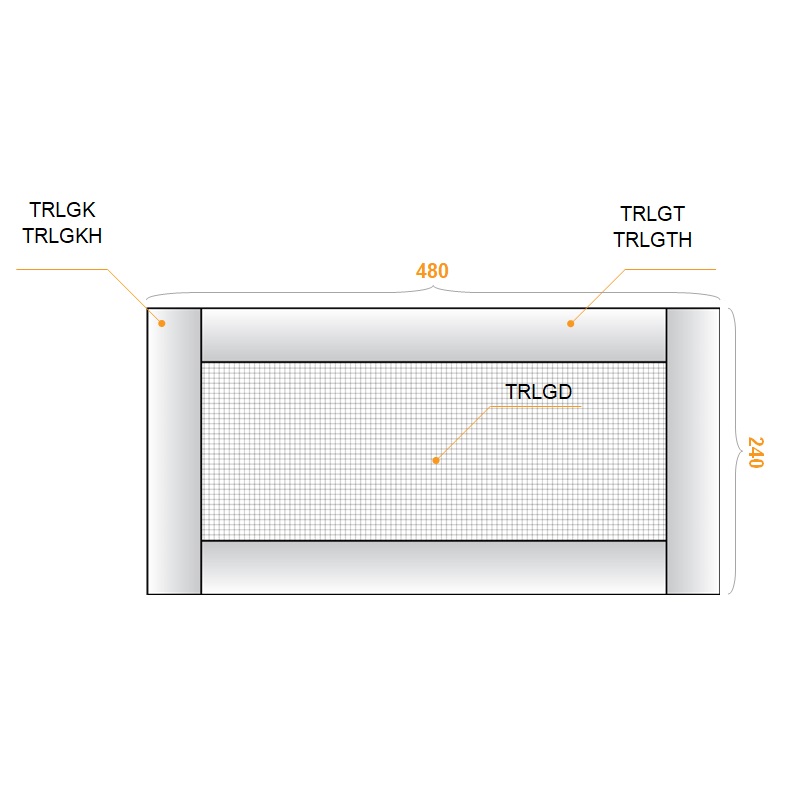 Hoes tussen kussen - grote trampoline (380x45cm)