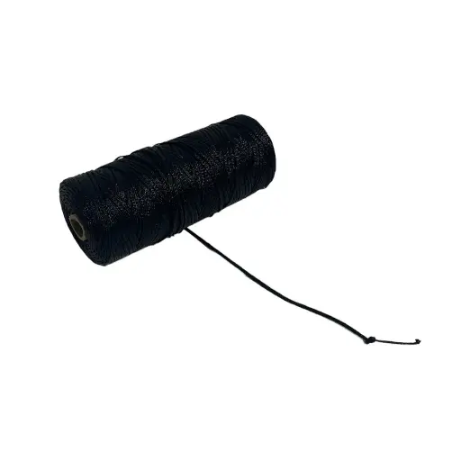 Polyethyleen zwart touw rol (200m)