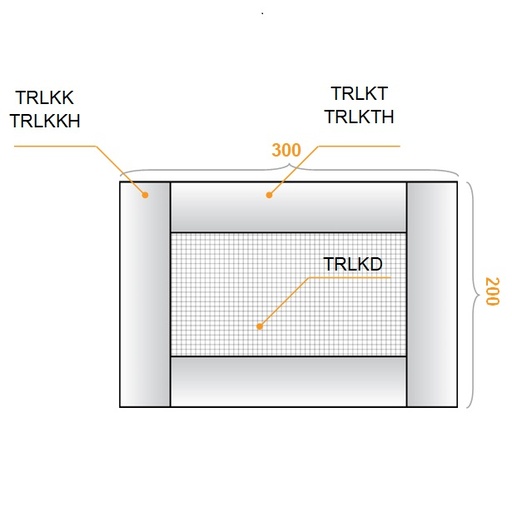 [TRLKT] Compleet tussen kussen - kleine trampoline (192x45cm)